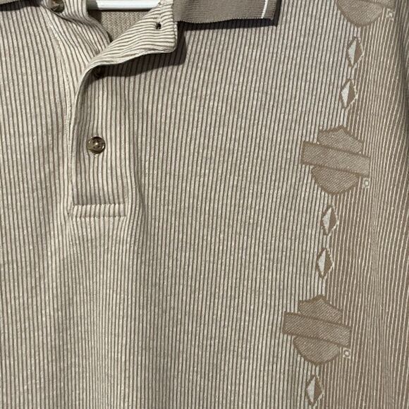 Harley Davidson Men's Polo Size Large Brown Great‎ Color Great Design - Picture 2 of 5